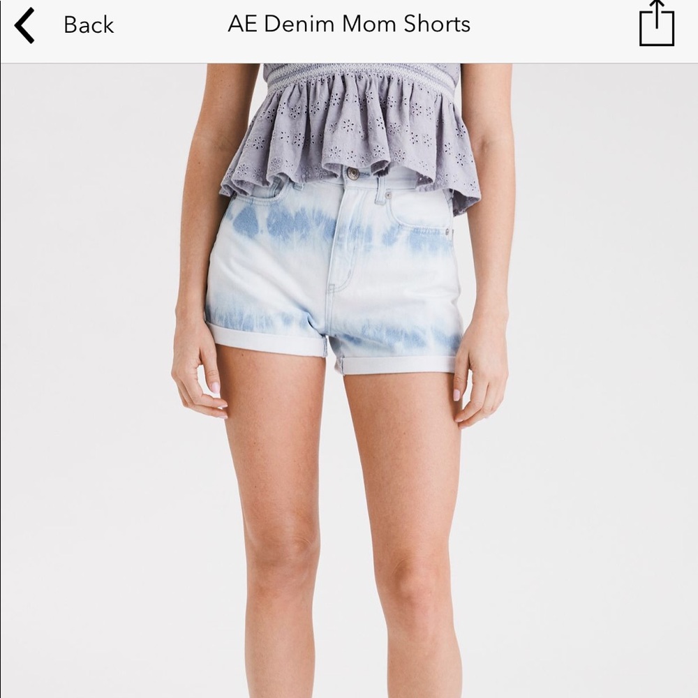 AE Denim Mom Shorts Tie dye